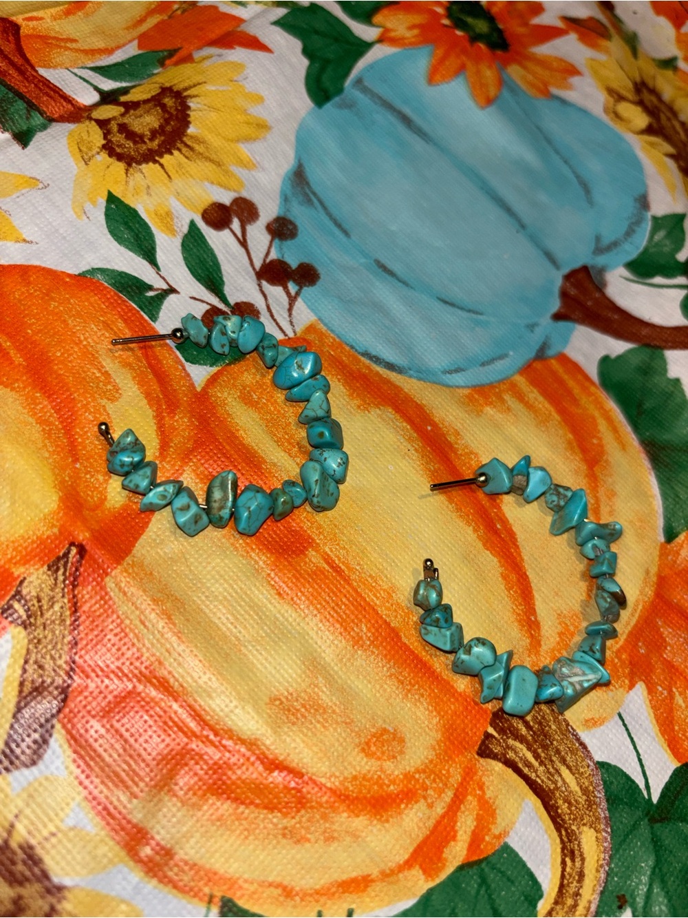 Turquoise Hoop Earrings